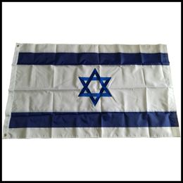 Banner Flags Embroidered Sewn Israel Flag Israeli Embroidery Banner World Country Nation Oxford Fabric Nylon 3x5ft 230707
