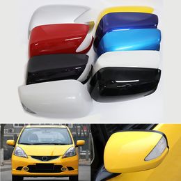 For Honda Fit 2008 2009 2010 2011 2012 2013 Car Exterior Rearview Mirror Cover Side Mirrors Housing Shell with Lamp Type