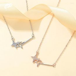 Chains Simple Rhinestone Star Necklace Meteor Collarbone Chain Niche Short Temperament All-match Jewellery