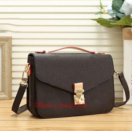 2023 Designer Patent Tasche Prägung Blume Pochette Frauen Handtasche Messenger Bags Echtes Leder METIS Elegante Damen Schulter Umhängetasche HQL40780