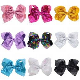 2023 new childrens hair accessories fish scales fashionable sequins hairpin 8 inches wide extra large bow hairpin JOJO girls large size multicolor sd053 E23