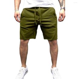 Men's Shorts 2023 Men Drawstring Pockets Wide Leg Knee Length Loose Fitness Running Sportwear