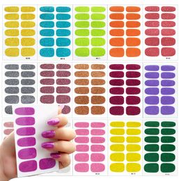 Pure Color Nail Wrap DIY Decals Plain Decor Stickers Nail Art Sticker Set Minimalist Nails Strip Solid Color Sticker Z0044