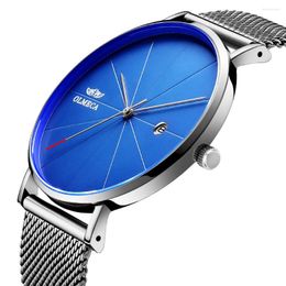 Wristwatches Men Watches Business Male Quartz Man Watch Casual Ultra Thin Steel Waterproof For Clock Relogio Masculino