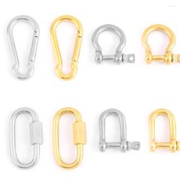 Pendant Necklaces Stainless Steel Screw Climbing Gear Carabiner Quick Links Safety Snap Hook For Luxury Hanging Chains Jewelry Making