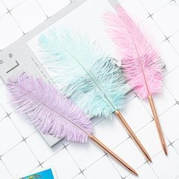 Pcs Wholesale Feather Pens White Pen Float Graduation Design Pink Multicolor