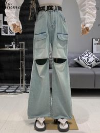 Women's Jeans Retro Tattered For Women 2023 Summer Clothes Loose Straight Trousers Fashion Design Distressed Casual Denim Pants Lady