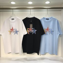 Mens Designer T Shirts Solid Colour T-shirt Black White Off Design Stars Shirts Men Women T-Shirts Short Sleeve Oversize M-2XL