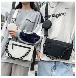 Designer bag women shoulder bag crossbody chain shoulder bag boys personality all-match men's crossbody bag trend Zipper Mobile phone pocket ID slot HBP dicky0750