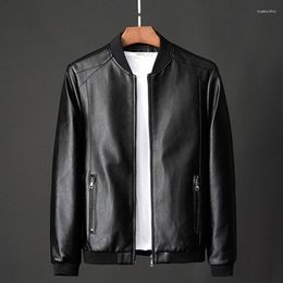 Men's Jackets Black Leather Jacket Bomber Motorcycle Men Biker PU Baseball Plus Size 8XL 2023 Fashion Causal Jaqueta Masculino