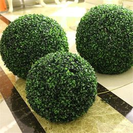 Decorative Flowers Artificial Plants Large Green Imitation Plastic Grass Boule For Home Garden Outdoor Decoration Fake Flower Ball 40cm