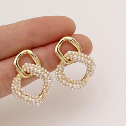 Dangle Earrings Flashbuy Gold Colour Twist Alloy Drop For Women Simple Geometric Wedding Fashion Jewellery Trendy Accessories