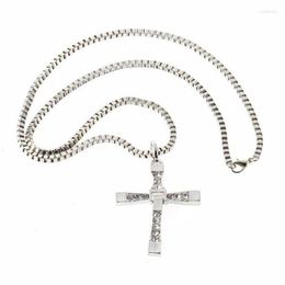 Chains Cross Pendant Necklace Gold Colour Male Necklaces & Pendants Men Classic Fashion Party Jewellery Wholesale