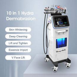 Professional 10 In 1 Hydro Dermabrasion Skin Deep Cleansing Machine Black Head Removal Acne Treatment RF Skin Tightening Machine deep cleaning