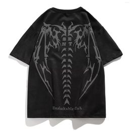 Men's T Shirts High Street 2023 Y2K Fashion Gothic Print Men Tees And Tops Wholesale