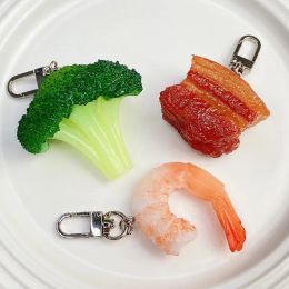 Creative Braised Pork Keychain Pendant Simulation Food Funny Bag Car Alloy Keychains Jewellery Gift In Bulk