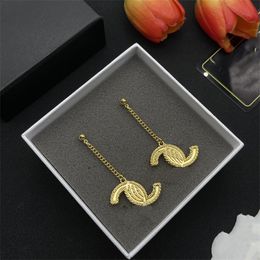 New Spring/Summer Luxury Letter C Earring Designer CCity tassels Stud Earing Women party hoop Gold Earrings Woman Accessories 76546
