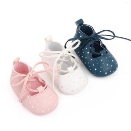 First Walkers Fashion Infant Toddler Shoes Soft Sole Lace Up Print Leather Non Slip Breathable Baby Princess