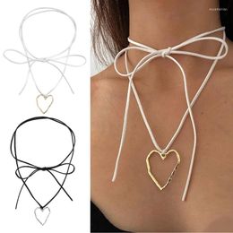 Pendant Necklaces Korean Heart Choker Necklace For Women Vintage Sexy Gothic Girl Neck Chain Gift Jewellery Accessories