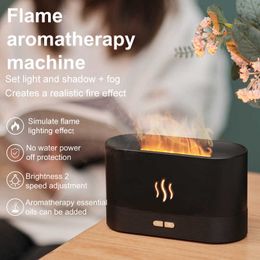 Humidifiers Flame Humidifier Ultrasonic Usb Essential Oil Aroma Diffuser Automatic Fragrance Diffuser Atomizer For Household Room Home