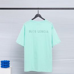 BLCG LENCIA 2023 Summer New 250g 100% Cotton Fabric T-shirt Men High Quality Print Colour Drop Sleeve Loose Tshirts Oversize Tops 202302