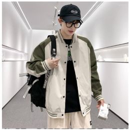 Men's Jackets Men Baseball 2023 Spring Long Sleeve Bomber Jacket Ins Hip Hop Youth Couples Loose Coat A0006