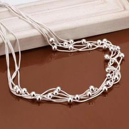 Choker Simple Bead Necklace For Women Silevr Colour Layers Collarbone Chain Trendy Girls Pendant Daily Party Jewellery