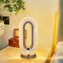 Table Lamps Lamp Crystal Cutting Surface Night Light Exquisite Touch Control Sensitive Lighting Accessory Home Woman 2000