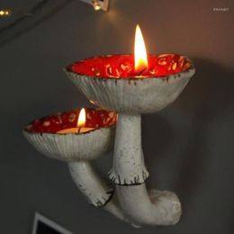 Candle Holders Mushroom Holder Room Decor Wall Hanging Home Bathroom Accessories Decorative Trays Sculptures And Figurines