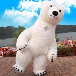 Funny Inflatable Costume Polar Bear Mascot Costume Theme Park Opening Ceremony Cute Christmas Mascots Custom Mascots Deguisement M255G
