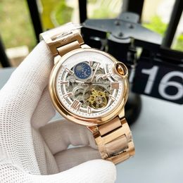 Classic Vintage Fashion Steel Big Flywheel Design Mens Watch Luxury Designer Watches Neutral Automatic Mechanical Watchs No Box