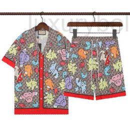Men's Tracksuits Designer 2023 men Hawaii body letter print suits womens tshirts luxury casual breeches cotton man animal printed set asian size M-XXXL 60TB