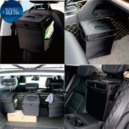 New Waterproof Car Trash Can Bin Automobiles Interior Organiser Garbage Dump For Trash Can Cars Storage Pockets Closeable Portable
