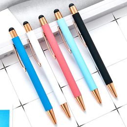 10pcs Innovation Text Custom Engraved Fountain Pen Office School Commemorate Gift Full Metal Student Writing Stationery