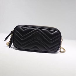 designer luxury bags Marmont mini g chain bag 546581 Shoulder Bag Quilted Chevron Leather women crossbody top quality