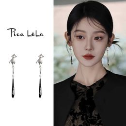 Ear Cuff New Chinese Style Cool Pearl Ancient Style Ear Clip Pendant Without Ear Holes for Women's Light Luxury and Luxury Feelings Small Group Earrings and Earrings