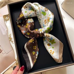 Scarves Elegant Puzzle Print Square Scarf Women Bandana Hairband Lady Head Wraps Female Shawl Fashion Neckerchief FJ805