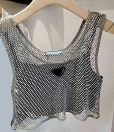 Triangle Badge Diamond Tank Tops Womens Sling 2 Pcs Set Camis for Women Sexy Sleeves Summer Vest Breathable design662ess