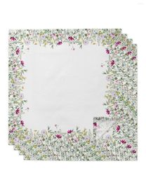 Table Napkin Farm Wildflower Plant Flower For Wedding Party Printed Placemat Tea Towels Kitchen Dining