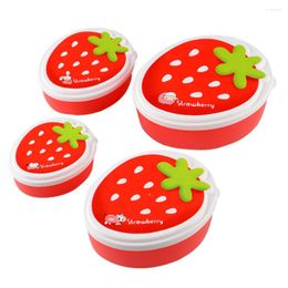 Dinnerware Sets Strawberry Crisper Plastic Bento Box Container Students Lunch Fruit Storage Portable Convenient Outdoor Case Holder