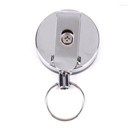 Keychains 1pc Portable Outdoor Safety Key Chain Classic Retractable Belt Clip Rope Keyring Fashion Jewelry Accessories