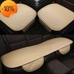 New 3 PCS/SET Universal Leather Car Seat Cover Cushion Front Rear Backseat Seat Cover Auto Seat Protector Mat Pad Convenient Cleanin