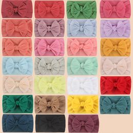 32 colors baby headband nylon bow birthday gift baby hair accessories soft comfortable hair bandwidth ins cute princess hair band makron color pretty sd052 E23