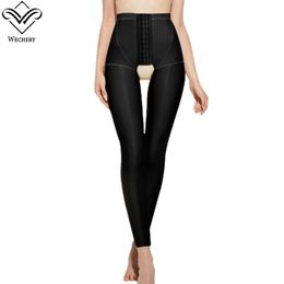 Post Surgical Lipo Recovery Comfortable Butt Lifter Faja Pants Slimming Tummy Control Shapewear Leggings With Zipper Crotch