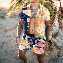 New Summer Designer Tracksuits Bowling Shirts Board Beach Shorts Fashion Outfit Tracksuits Men Casual Hawaii Shirt SwimWear Asian Size M-3XL