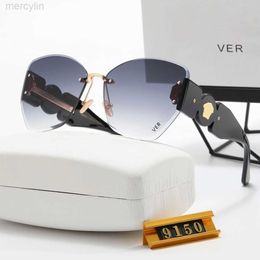 Luxury Designer Versage Sunglasses Men's Women's Vercace Sunglasses Fashion Trend Sunglasses Polaroid Nylon High-definition Holiday 9150