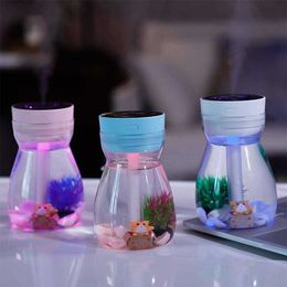 Humidifiers Mini Diffuser Air Humidifier Yours Defus For Cars Offices Bedrooms LED night lights