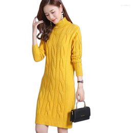 Women's Sweaters Woven/Non-velvet Autumn And Winter High-necked Warm Sweater Ladies Slim Loose Fashion Long Bottoming Skirt WomenTide