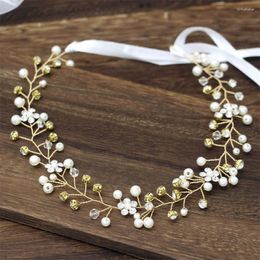 Hair Clips Children's Bridal Gold/Silver Colour Flower Ribbon Hairband Headband Women Headpiece Wedding Jewellery Accessories