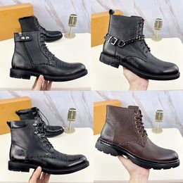 New Designer Boots Classics Leather Shoes Men Chelsea Boots Fashion Rubber Outsole Men Ankle Boots Original Box size 38-45